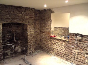 Rising damp in partition wall